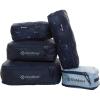 image5 Piece Set Lightweight Expandable Travel Cubes for Luggage Olive and Brown Olive and BrownBlue