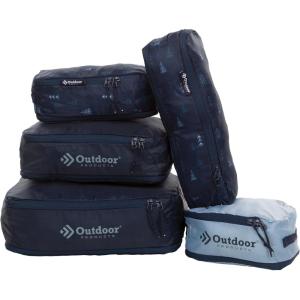 image5 Piece Set Lightweight Expandable Travel Cubes for Luggage Olive and Brown Olive and BrownBlue