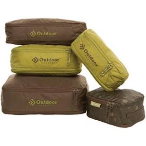 image5 Piece Set Lightweight Expandable Travel Cubes for Luggage Olive and Brown Olive and BrownOlive and Brown