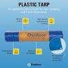 imageOutdoor Products AllPurpose Plastic Tarp  Waterproof Cover Cover for Home Outdoor and Emergency  Multiple Sizes8 ft x 10 ft